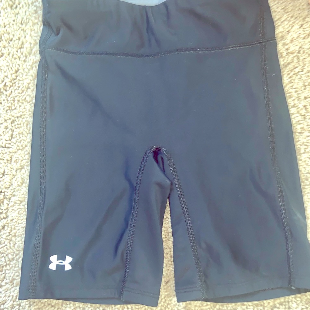 UA longer spandex shorts
